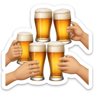 Beers, cheers sticker