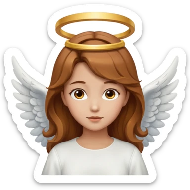 Angel girl with caramel brown hair sticker