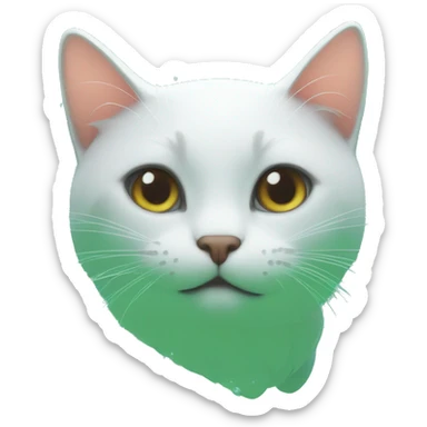 cat swimming in poil sticker