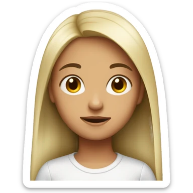 The girl is busy sticker