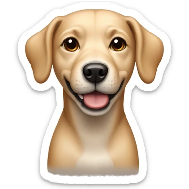 beige crossbreed dog sticker