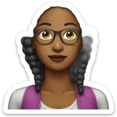 beatmaker female sticker