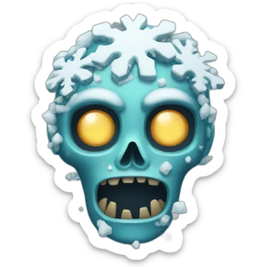 Snowflake-zombie sticker