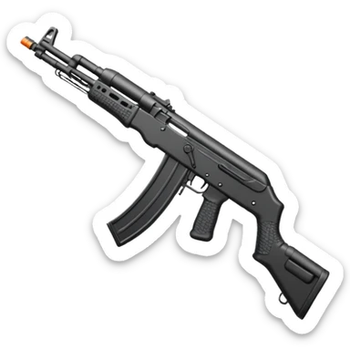 AKM with a polymer handrail and buttstock. sticker