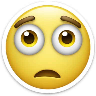 basic yellow emoji sad with big watery eyes sticker