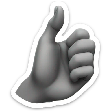 Make a emoji hand as the shape of an L sticker