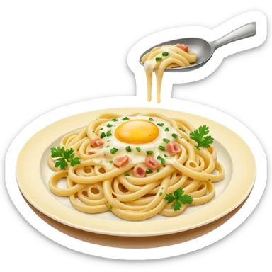 pasta with carbonara sticker