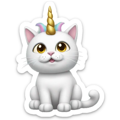 CAT as an unicorn  sticker