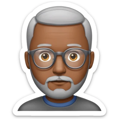 Buzz cut WITH BEARD and glasses. Add gray hair and darker skin sticker