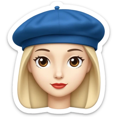 A standalone beret, classic style, smooth wool texture, any color — no face, no head sticker