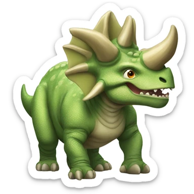Angry triceratops sticker