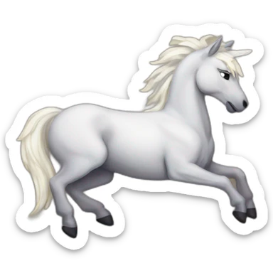 Pegasus sleeping lying on the ground sticker
