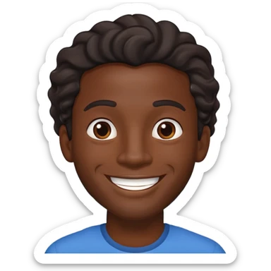 black guy with waves sticker
