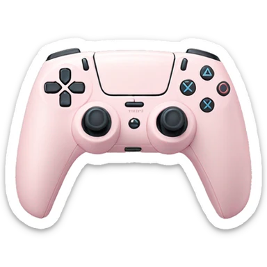 Blush Pink ps5 controller with white buttons  sticker