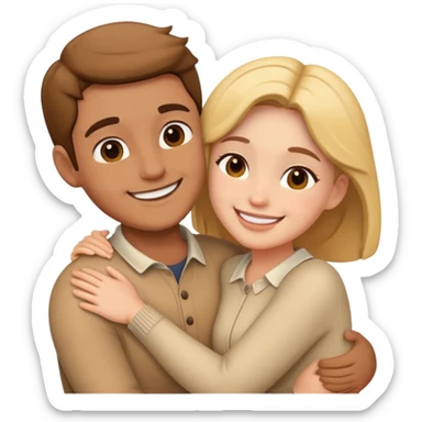 Sarılan insanlar 2 kişi sticker