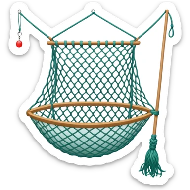 fishing net sticker