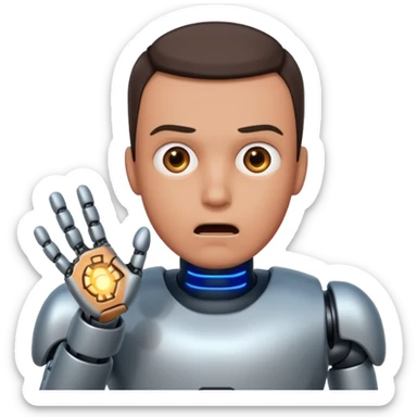 Robot killing a man sticker