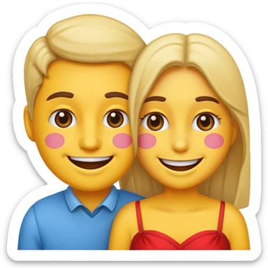 un emoji de novios tienros sticker