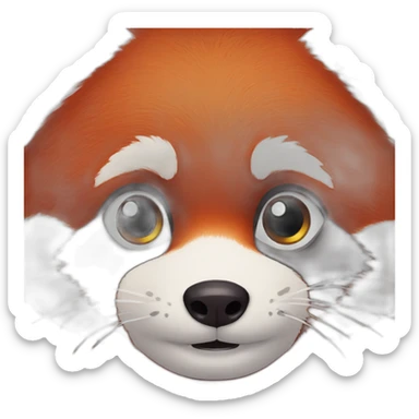 Red panda face sticker