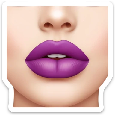 Mauve lipstick sticker
