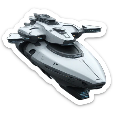 Starship warship futuristic spacecraft black sticker