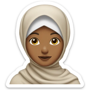 Girl whit caramel skin wearing a beautyful  hijab  sticker