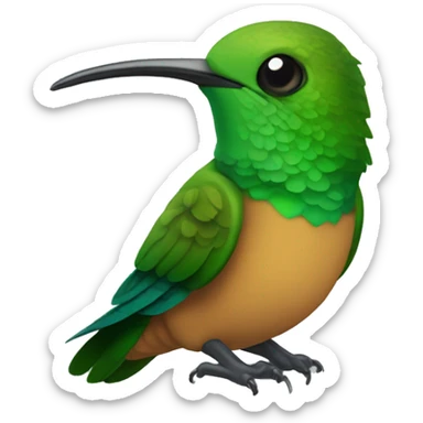 emoji de un colibrí bostezando  sticker