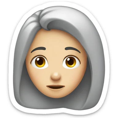 tired girl temperature sticker