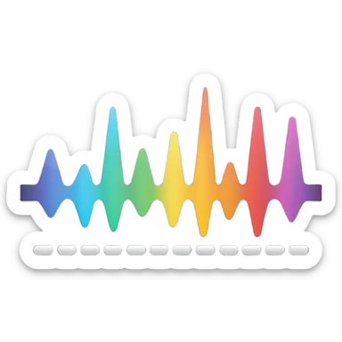 full black audio spectrum, the spectrum is white sticker