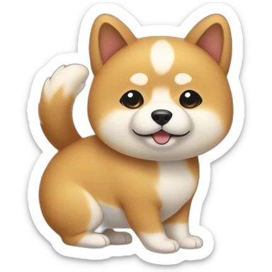 Mameshiba that has grown too big sticker