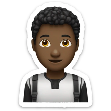 Une personne avec un pied noire et lotre blanc  sticker