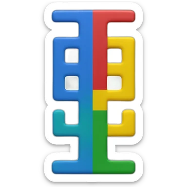 Tricolor rectangle( blue, green, yellow and a red tifinagh symbol in the center sticker