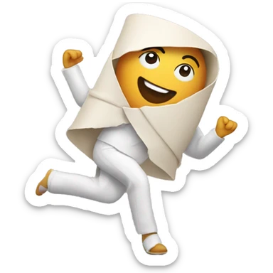 Dancing egg roll  sticker
