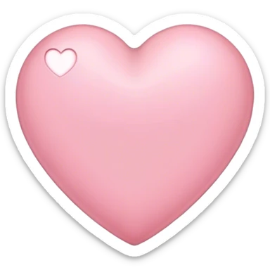 light pink heart  sticker