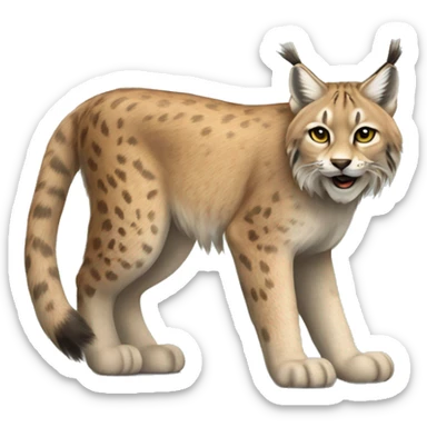 Lynx Full Body stub tail sticker