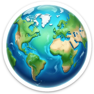 planet earth with a bite taken out like an apple sticker