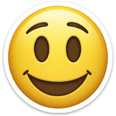A smiley face that half smiles and half doesn't sticker