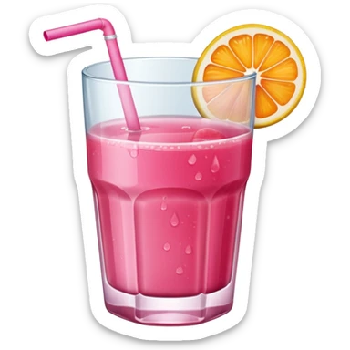 Make a glass of pink juice  sticker