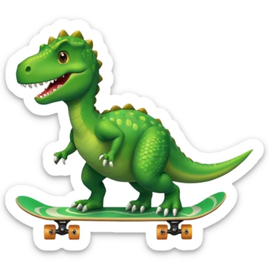 Dinosaur on a skateboard sticker