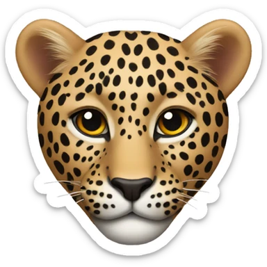Leopard heart  sticker
