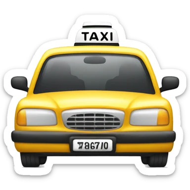 taxi car sticker