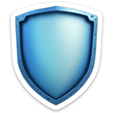 blue cyber shield futuristic sticker