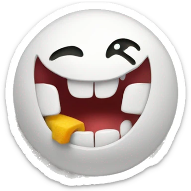 Graphically spell the word “Chomp!” sticker