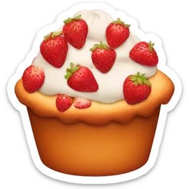 strawberry muffin sticker