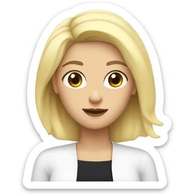 Woman with black hair and woman with blonde hair heart in the middle  sticker