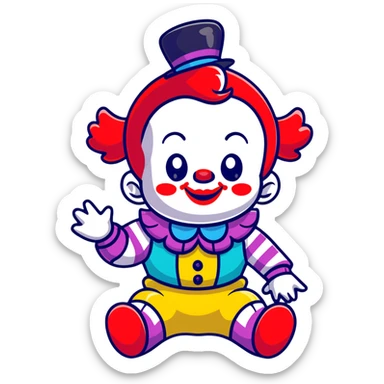 Circus Baby from Five Nights at Freddy's Sister Location, clown girl animatronic sticker