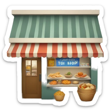 Greek street food shop sticker