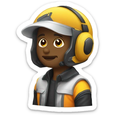 trueno con cascos sticker