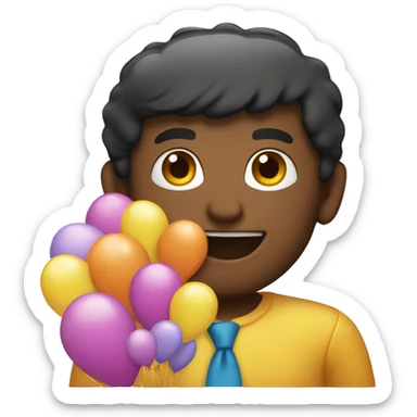 1 birthday ballon  sticker