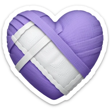 bandaged heart with subtle purple colour sticker